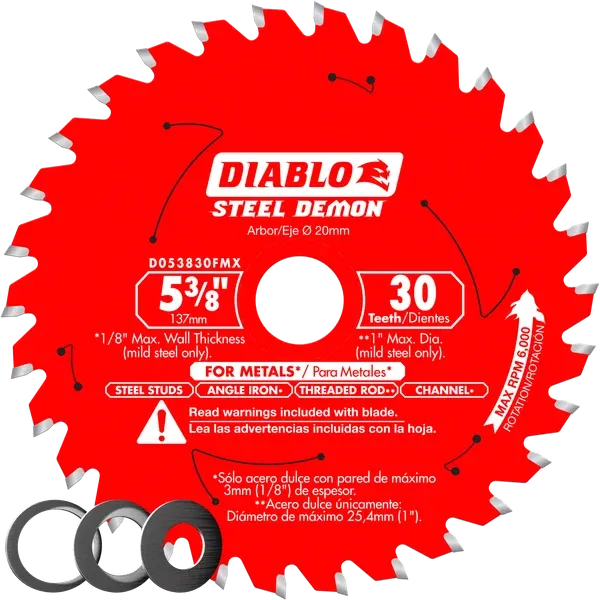 Diablo 5-3/8" x 30-Teeth Steel Demon™ Carbide Saw Blade for Medium Metal