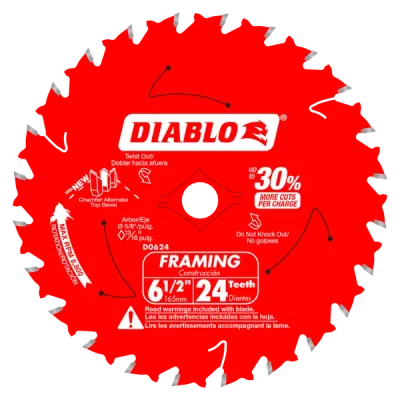 Diablo 6-1/2" x 24-Teeth Framing Saw Blade for Wood