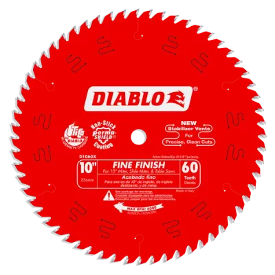 Diablo 10 Diablo 10" x 60-Teeth Fine Finish Saw Blade for Wood