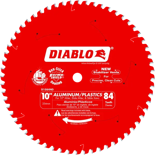 Diablo 10" x 84-Teeth Saw Blade for Aluminum & Plastics