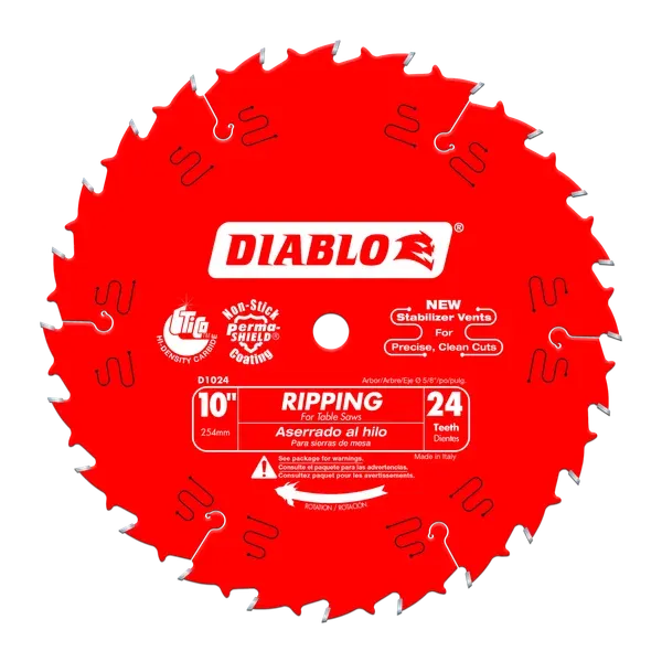 Diablo 10" x 24-Teeth Ripping Saw Blade for Wood