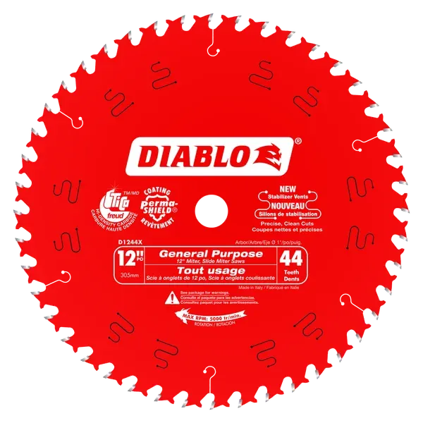 Diablo 12" x 44-Teeth General Purpose Saw Blade for Wood