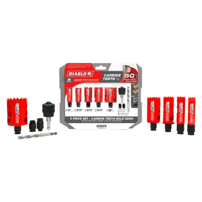 Diablo 9 pc General Purpose Carbide Teeth Hole Saw Set