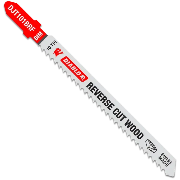Diablo 4" 10TPI Bi-Metal Jig Saw Blades for Reverse Wood Cuts
