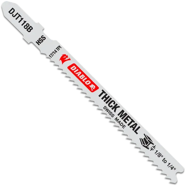 Diablo 3-5/8" 17/14TPI High Speed Steel Jig Saw Blades for Thick Metal