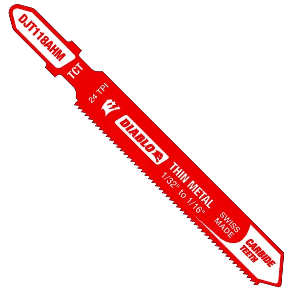 Diablo 3-1/4" 24TPI Carbide Jig Saw Blade for Thin Metal