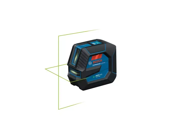 Bosch 3.7V Green-Beam Self-Leveling Cross-Line Laser with Li-Ion Battery