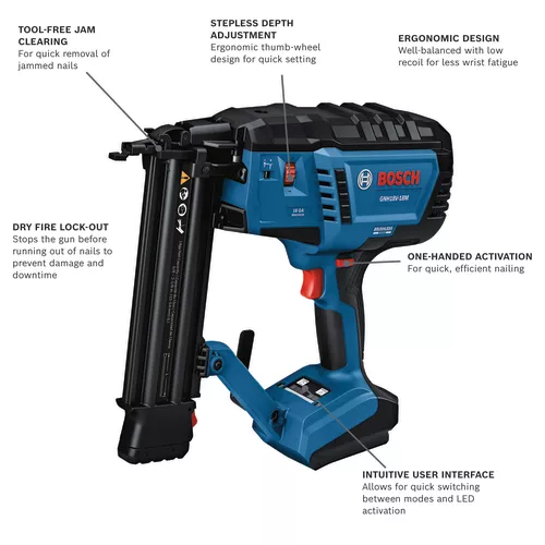 Bosch 18V Brushless 18-Gauge Brad Nailer (Bare Tool)