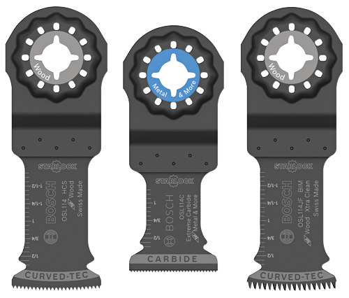 Bosch 3pc Starlock® Oscillating Multi-Tool Accessory Blade Set