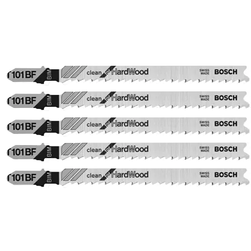 Bosch 5pc. 4" 10 TPI Variable Pitch Clean for Hardwood T-Shank Jig Saw Blades