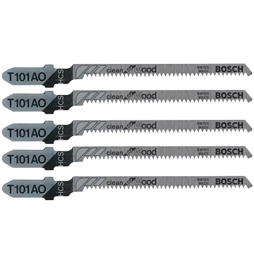 Bosch 5pc 3-1/4" 20 TPI Clean for Wood T-Shank Jig Saw Blades