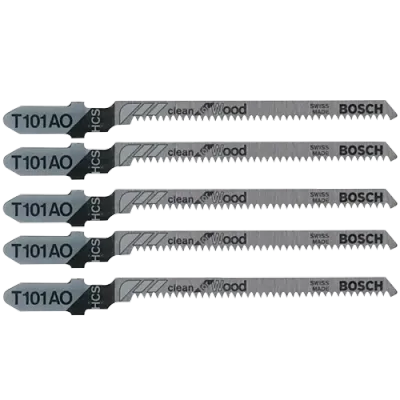 Bosch 5pc 3-1/4" 20 TPI Clean for Wood T-Shank Jig Saw Blades