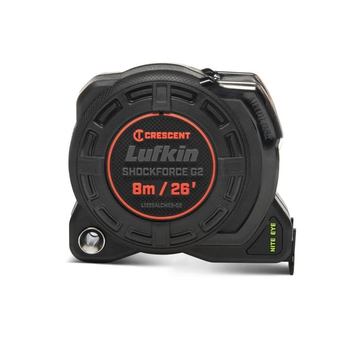 Crescent Lufkin 1-1/4" x 8m/26' Shockforce Nite Eye™ G2 Auto-Lock Tape Measure