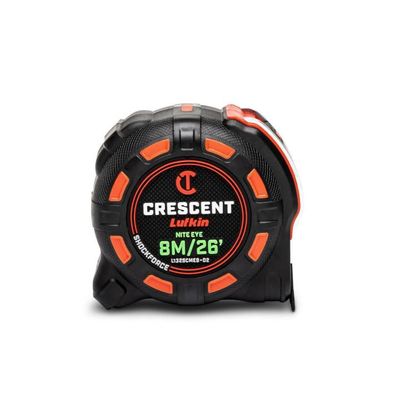 Crescent Lufkin 1-1/4" x 8 M/25' Shockforce Nite Eye™ Tape Measure