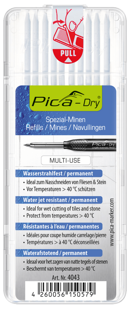 Pica Multi-Use Dry Water Jet Resistant Refill-Set - White