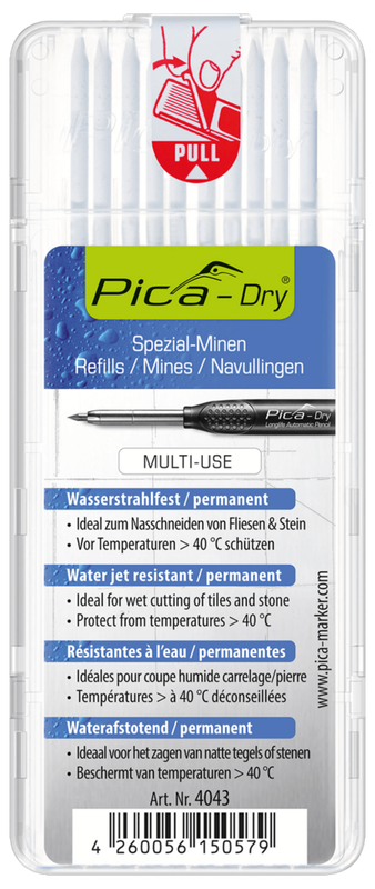 Pica Multi-Use Dry Water Jet Resistant Refill-Set - White