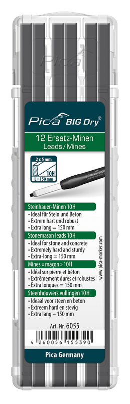 Pica Big Dry Stonemason Leads Refill-Set - Graphite