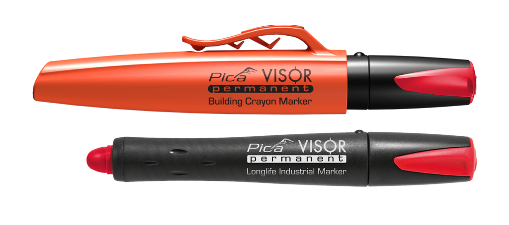 Pica Visor Permanent Building Crayon Marker - Red
