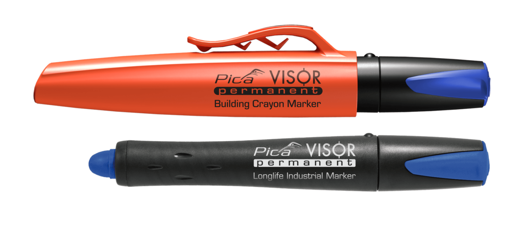 Pica Visor Permanent Building Crayon Marker - Blue