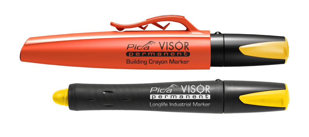 Pica Visor Permanent Building Crayon Marker - Yellow