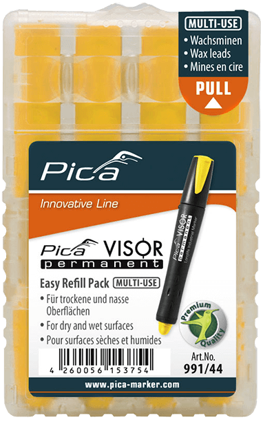 Pica Visor Permanent Refills - Yellow