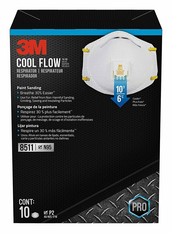 3M™ N95 8511 Cool Flow™ Respirator - 10 Pack 3M™ N95 8511 Cool Flow™ Respirator - 10 Pack