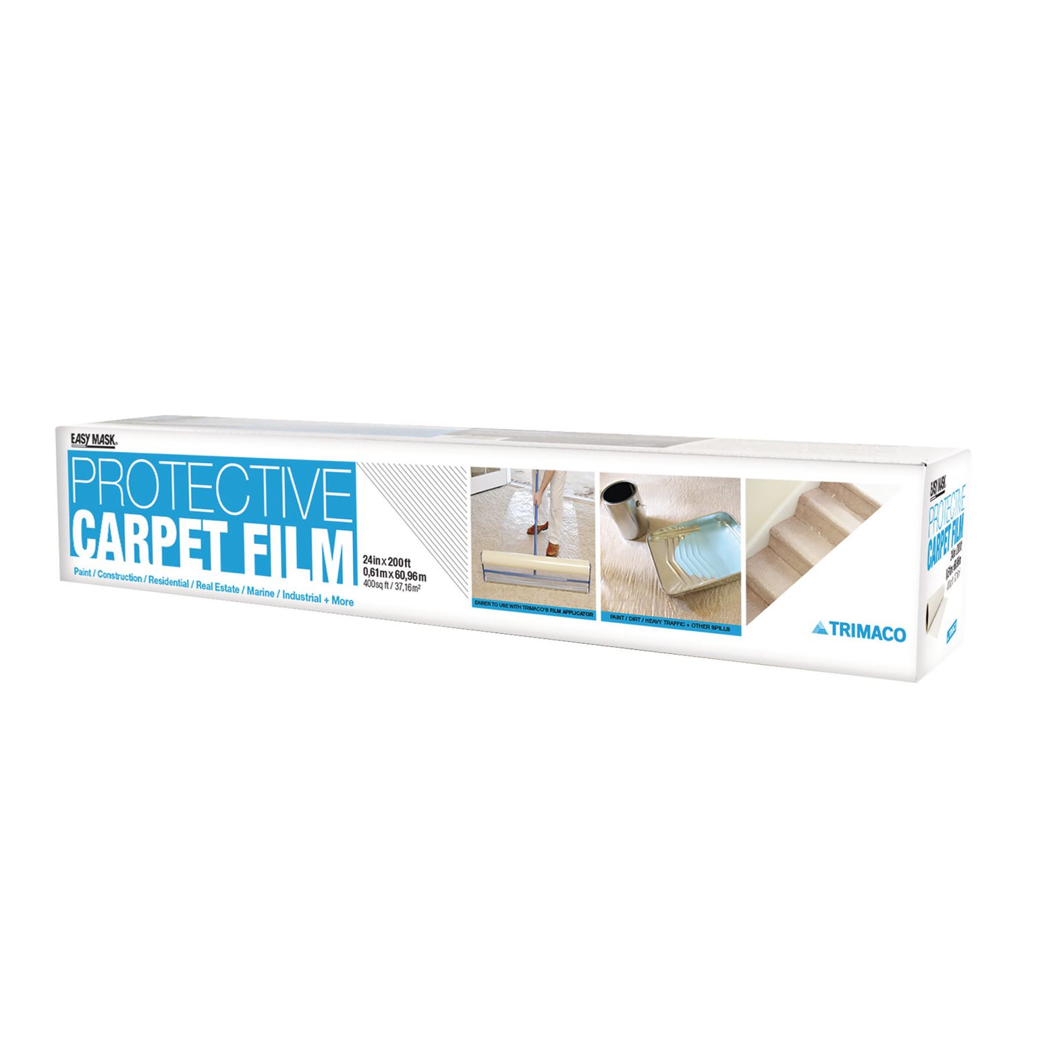 Trimaco 2mil Easy Mask® Protective Carpet Film - 24" x 200'