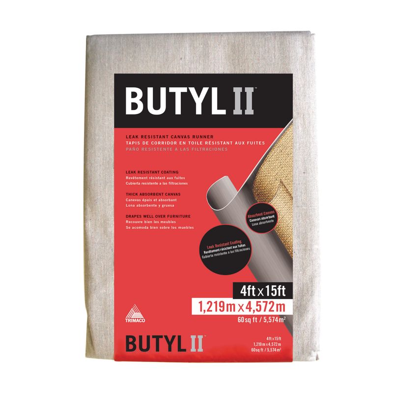 Trimaco Butyl II Canvas Dropcloth - 4' x 12' Trimaco Butyl II Canvas Dropcloth - 4' x 12'