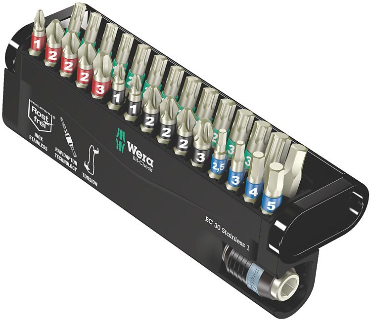 Wera Bit-Check 30 Stainless 1, 30 pieces Wera Bit-Check 30 Stainless 1, 30 pieces