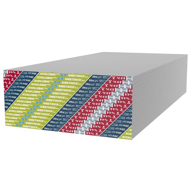 CGC Sheetrock UltraLight Firecode X Drywall Panel - 5/8" x 4' x 8'