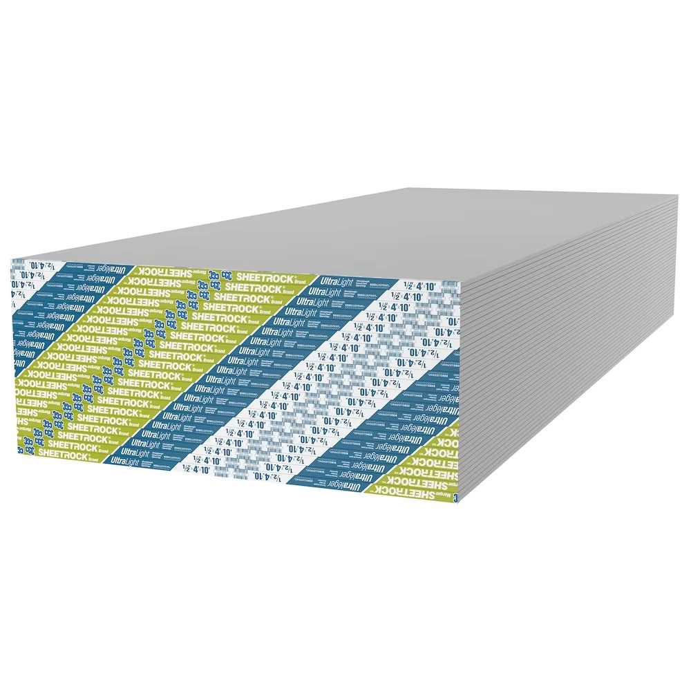 CGC Sheetrock UltraLight Drywall Panel - 1/2" x 4' x 10'