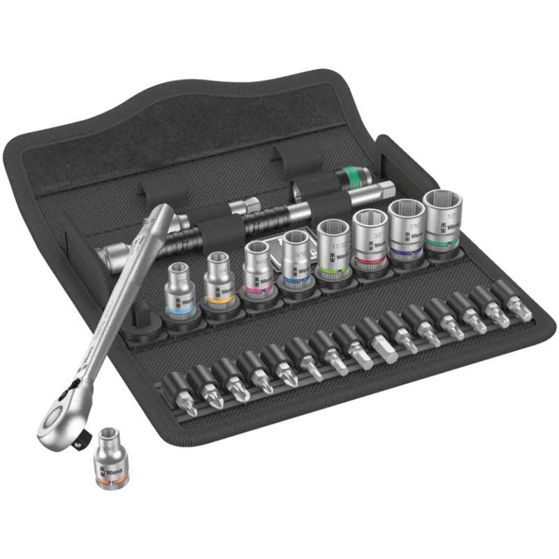 Wera 8100 SA 11 Zyklop Metal Ratchet Set with switch lever, 1/4 Wera 8100 SA 11 Zyklop Metal Ratchet Set with switch lever, 1/4" drive, imperial