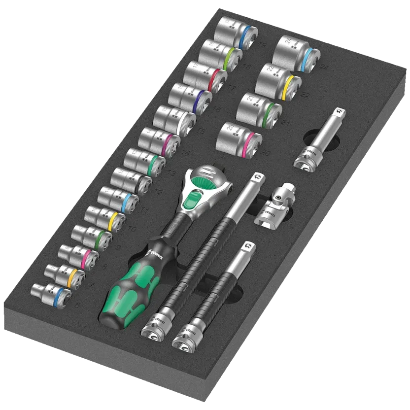 Wera 9721 Foam insert 8000 B Zyklop 3/8" ratchet set 1