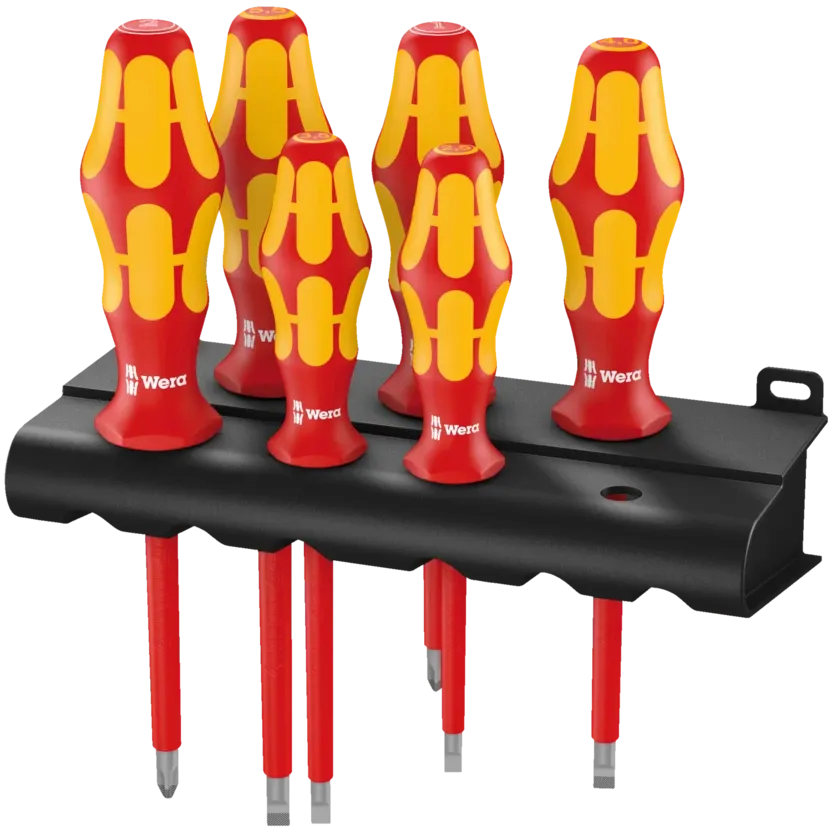Wera 160 i/6 Rack Screwdriver set Kraftform Plus Series 100 + Rack