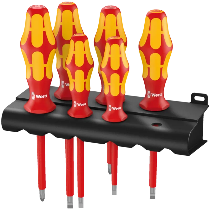Wera 160 i/6 Rack Screwdriver set Kraftform Plus Series 100 + Rack Wera 160 i/6 Rack Screwdriver set Kraftform Plus Series 100 + Rack