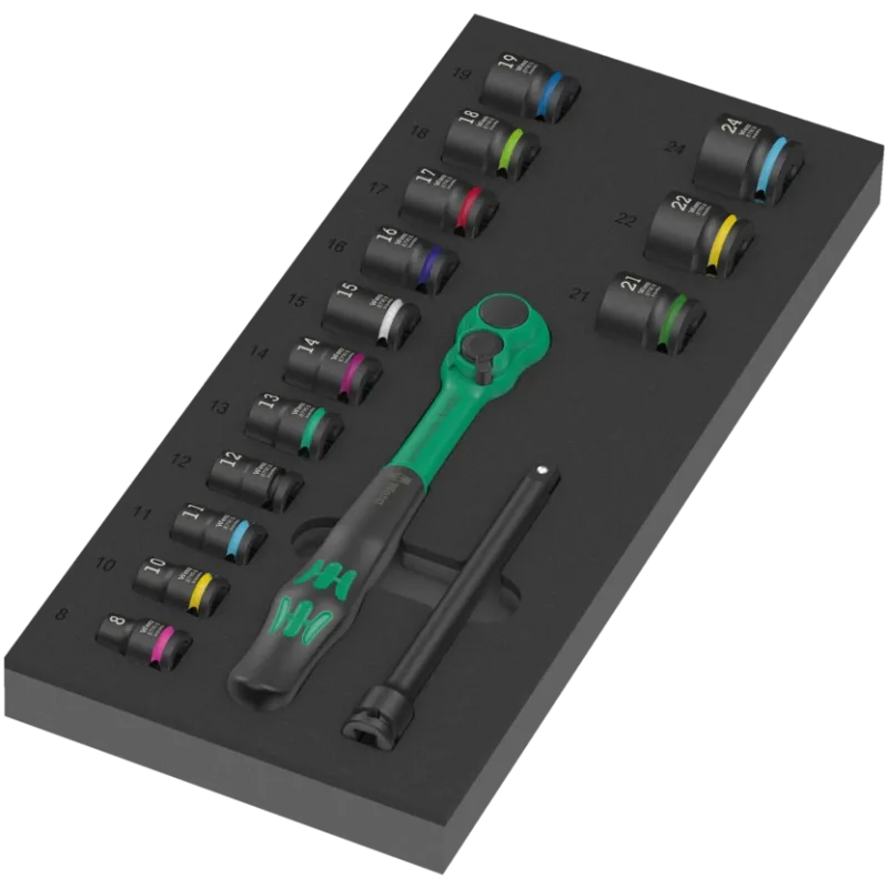 Wera 9724 Foam insert 8010 B Zyklop Comfort ratchet set 1, 3/8 Wera 9724 Foam insert 8010 B Zyklop Comfort ratchet set 1, 3/8"