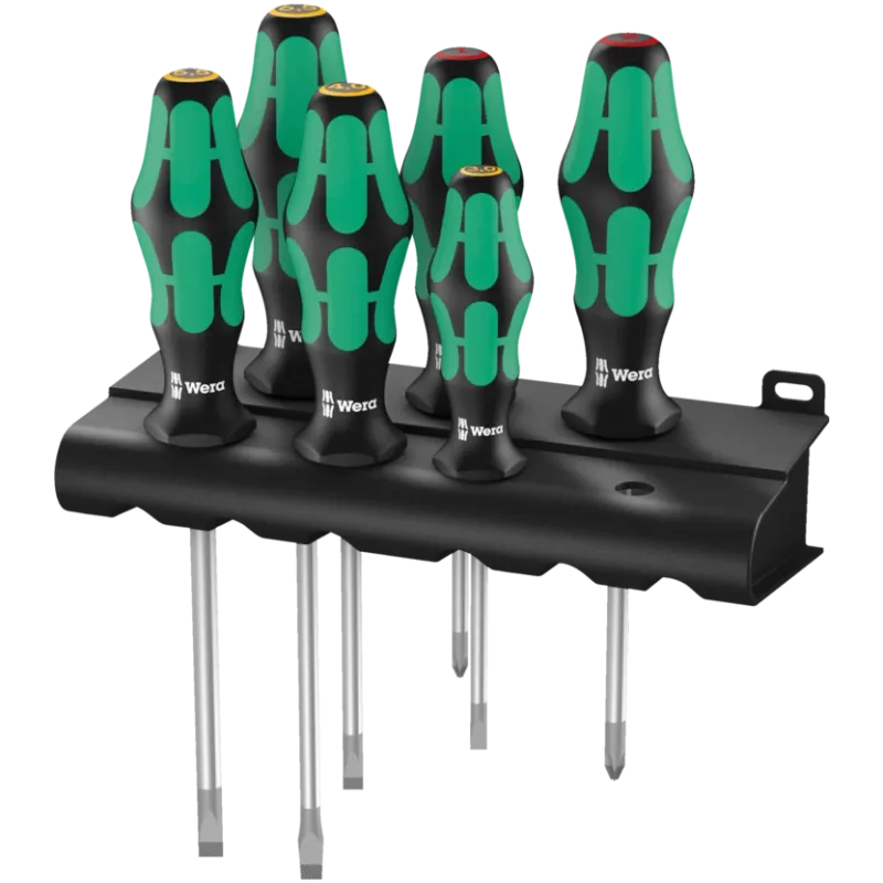 Wera 334/6 Rack Screwdriver set Kraftform Plus Lasertip and rack Wera 334/6 Rack Screwdriver set Kraftform Plus Lasertip and rack