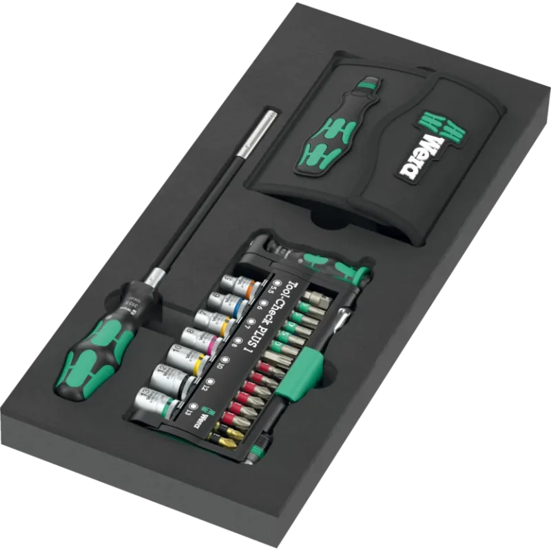 Wera 1/4in Head Ratcheting Screwdriver with Bits (7pc) Wera 1/4in Head Ratcheting Screwdriver with Bits (7pc)