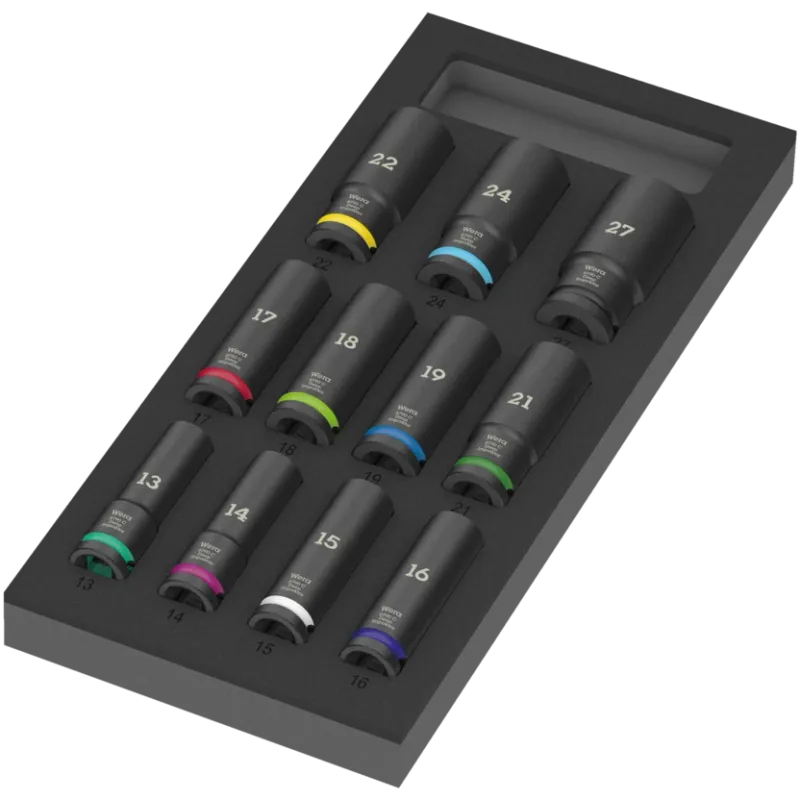 Wera 9725 Foam insert Zyklop C, 1/2 Wera 9725 Foam insert Zyklop C, 1/2", Impaktor Deep socket set 1