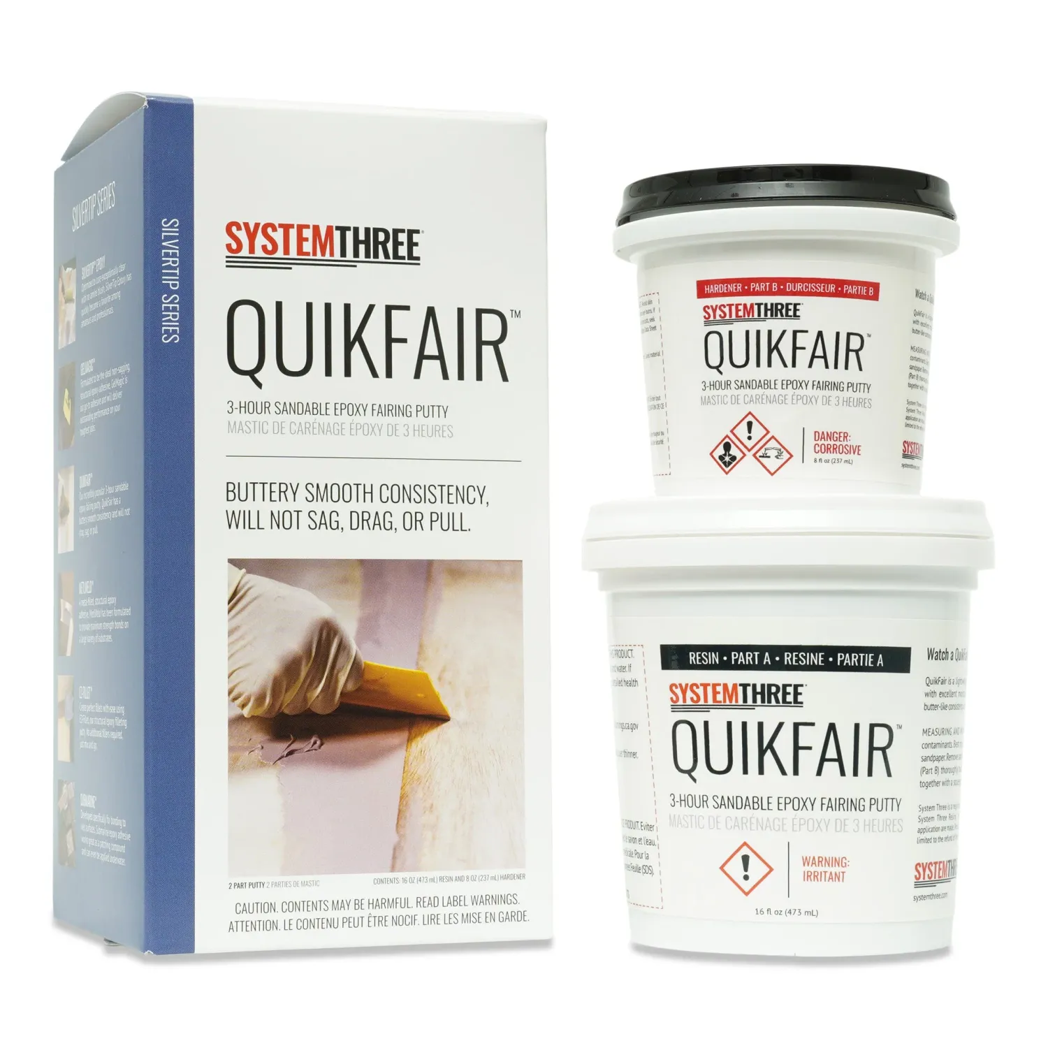 System Three QuikFair - 3 Hour Sandable Epoxy Fairing Putty System Three QuikFair - 3 Hour Sandable Epoxy Fairing Putty