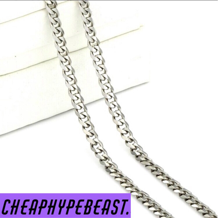 Mini Iced Silver Cuban Chain