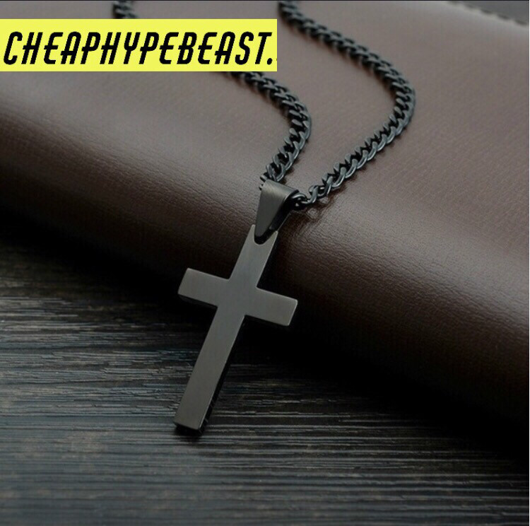 All Black Cross Chain