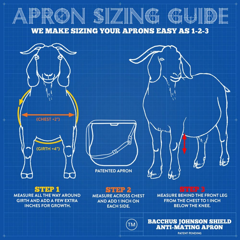 Anti Mating Anti Breeding Full Coverage Apron For Goats/Sheep Small Size Red 