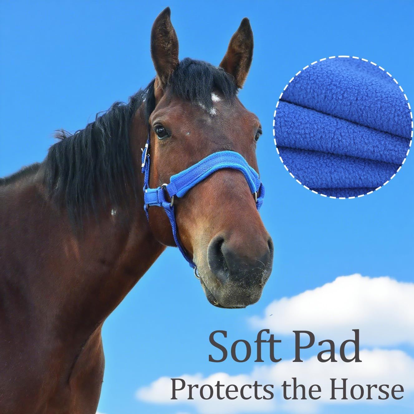 Polar Fleece Lined Horse Halter Large