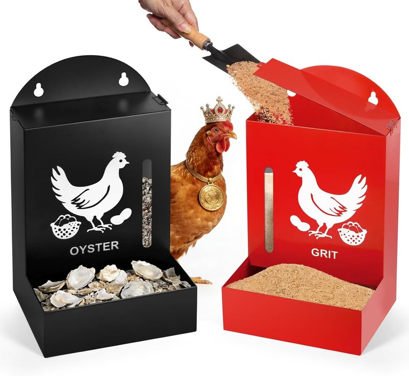 2 Pack Metal Chicken Feeders