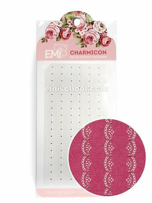 Charmicon 3D Silicone Stickers Ornament White #2