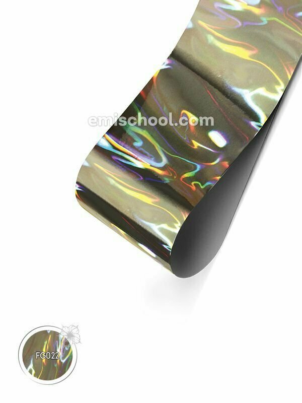 Foil holographic silver Flame, 1.5 m