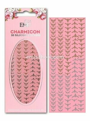 Charmicon 3D Silicone Stickers Lunula #17 Gold/Silver