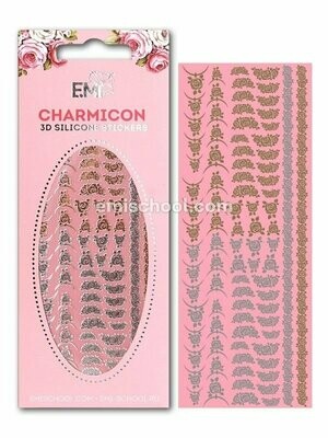 Charmicon 3D Silicone Stickers Lunula MIX #23 Gold/Silver