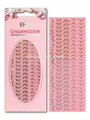 Charmicon 3D Silicone Stickers Lunula #19 Gold/Silver